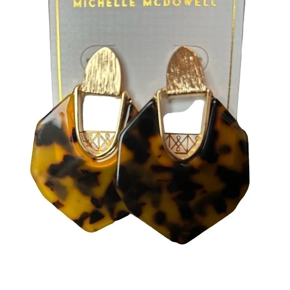 Michelle McDowell Lanier Dark Tortoise Post Earrings